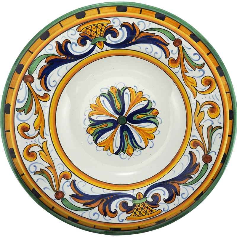 Set di Piatti 24 e 28 cm Foligno 4 1 - Ceramica di Deruta