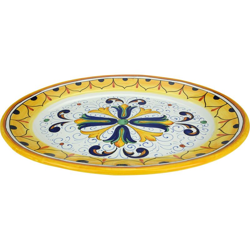 Vassoio Ovale Foligno 2 1 - Ceramica di Deruta