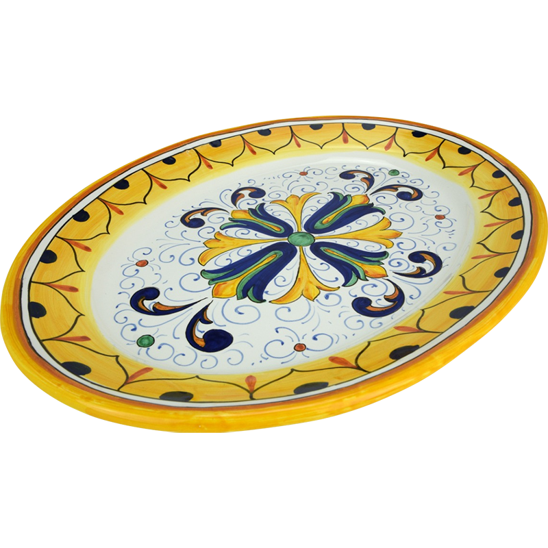 Vassoio Ovale Foligno 4 1 - Ceramica di Deruta