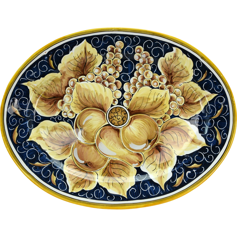 Vassoio Ovale Pesaro 1 1 - Ceramica di Deruta