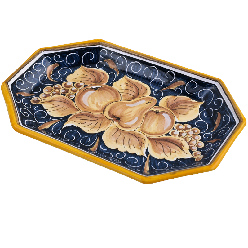 Vassoio Servizi ottagonale Pesaro 0 1 - Ceramica di Deruta