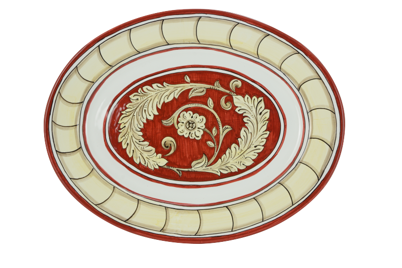 Vassoio ovale Pompei 0 1 - Ceramica di Deruta