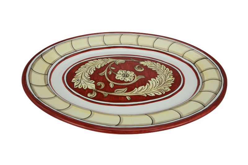 Vassoio ovale Pompei 2 1 - Ceramica di Deruta